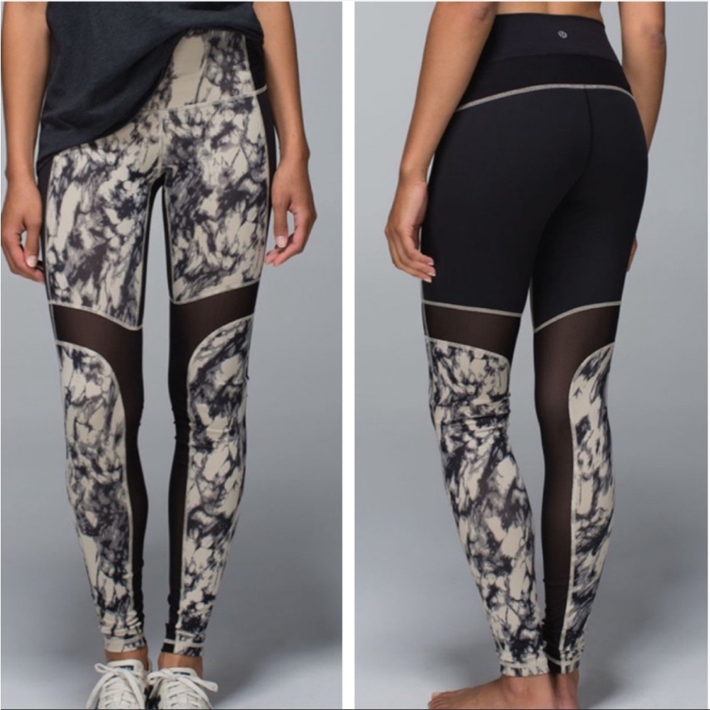 Lululemon Breathe Easy Pant in Great Granite Black Mojave Tan/Black SZ 4 VGUC